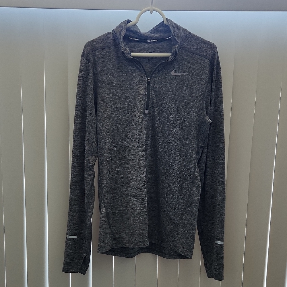 Nike Gray Zip Up Sweater for Men